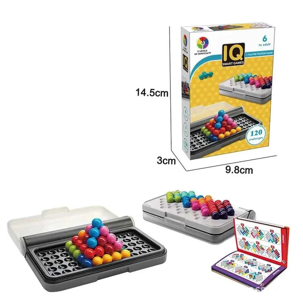 Puzzle 3D 120 défis QI, jeu de société classique pyramide, perles, esprit logique pour enfants, perles pyramidales, jouets Montessori, cadeaux
