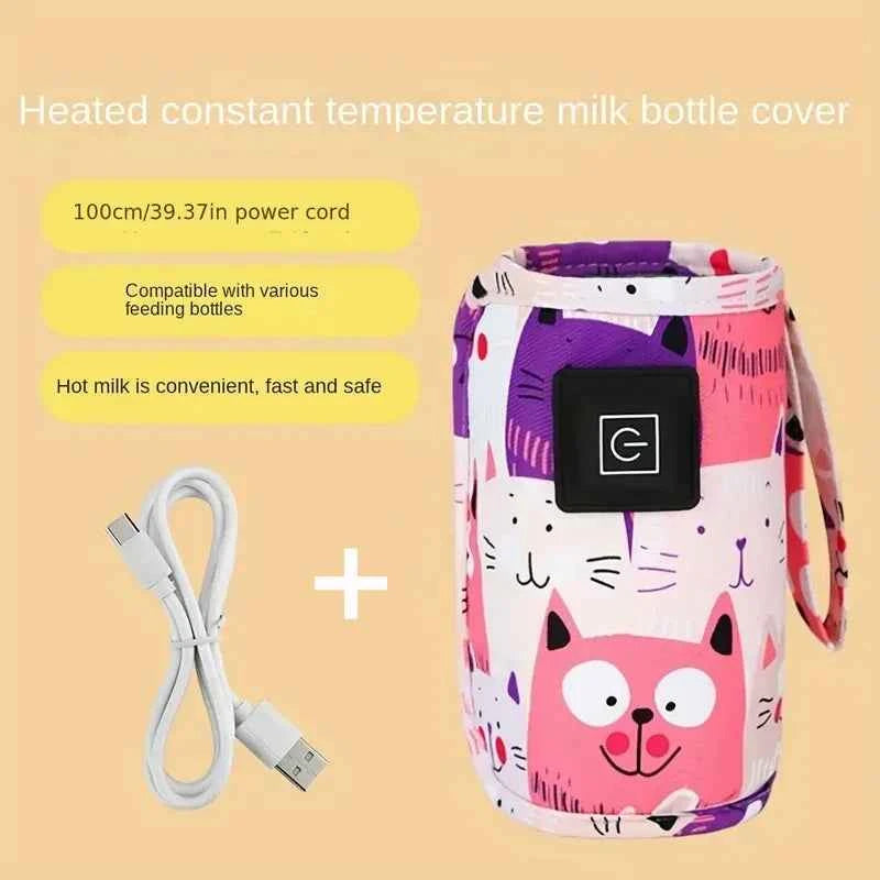 Chauffe-eau USB pour lait, sac isotherme pour poussette, chauffe-biberon, chauffe-biberon portable, pour Noël et Halloween