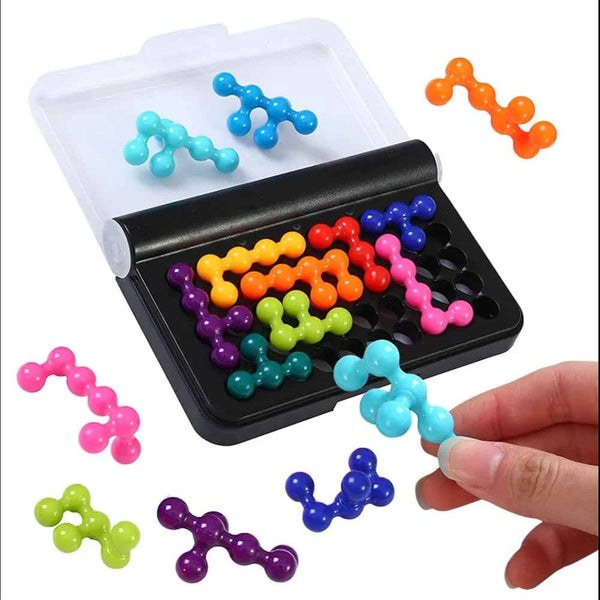 Puzzle 3D 120 défis QI, jeu de société classique pyramide, perles, esprit logique pour enfants, perles pyramidales, jouets Montessori, cadeaux