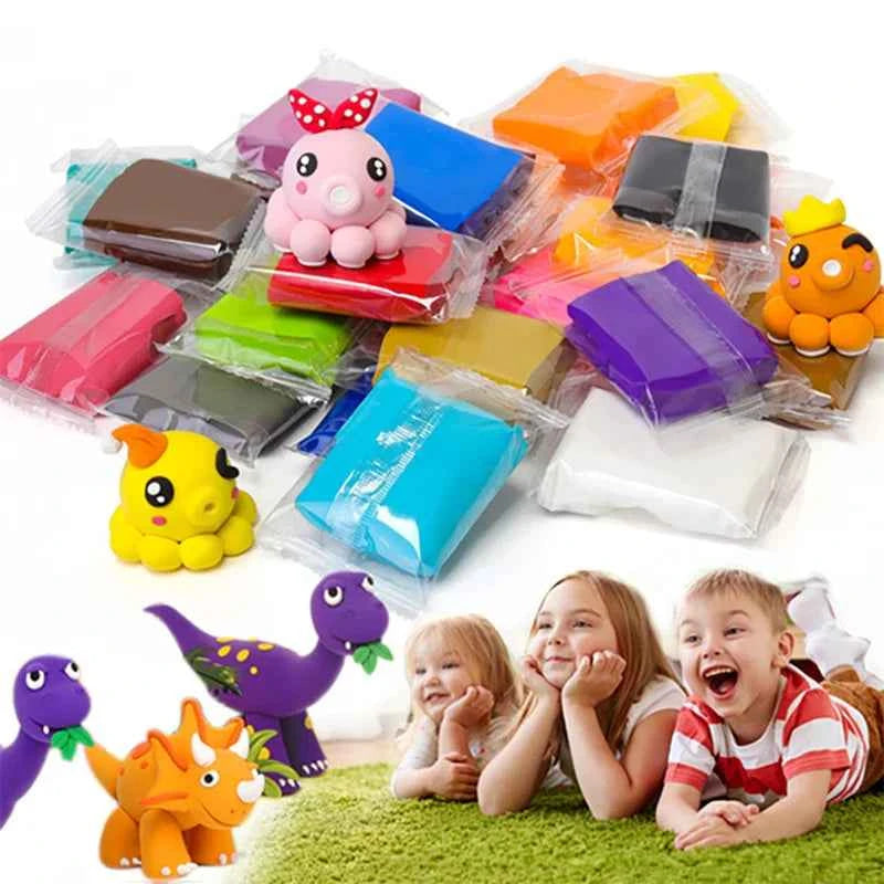 Argile de 12/24/36 couleurs, argile séchée à l'air, argile plastique ultra légère avec outils de sculpture, bricolage, jouets, cadeaux pour amis et enfants
