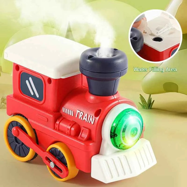 Ensemble de train électrique pour enfants avec vapeur, lumières et musique – Cadeau de Noël