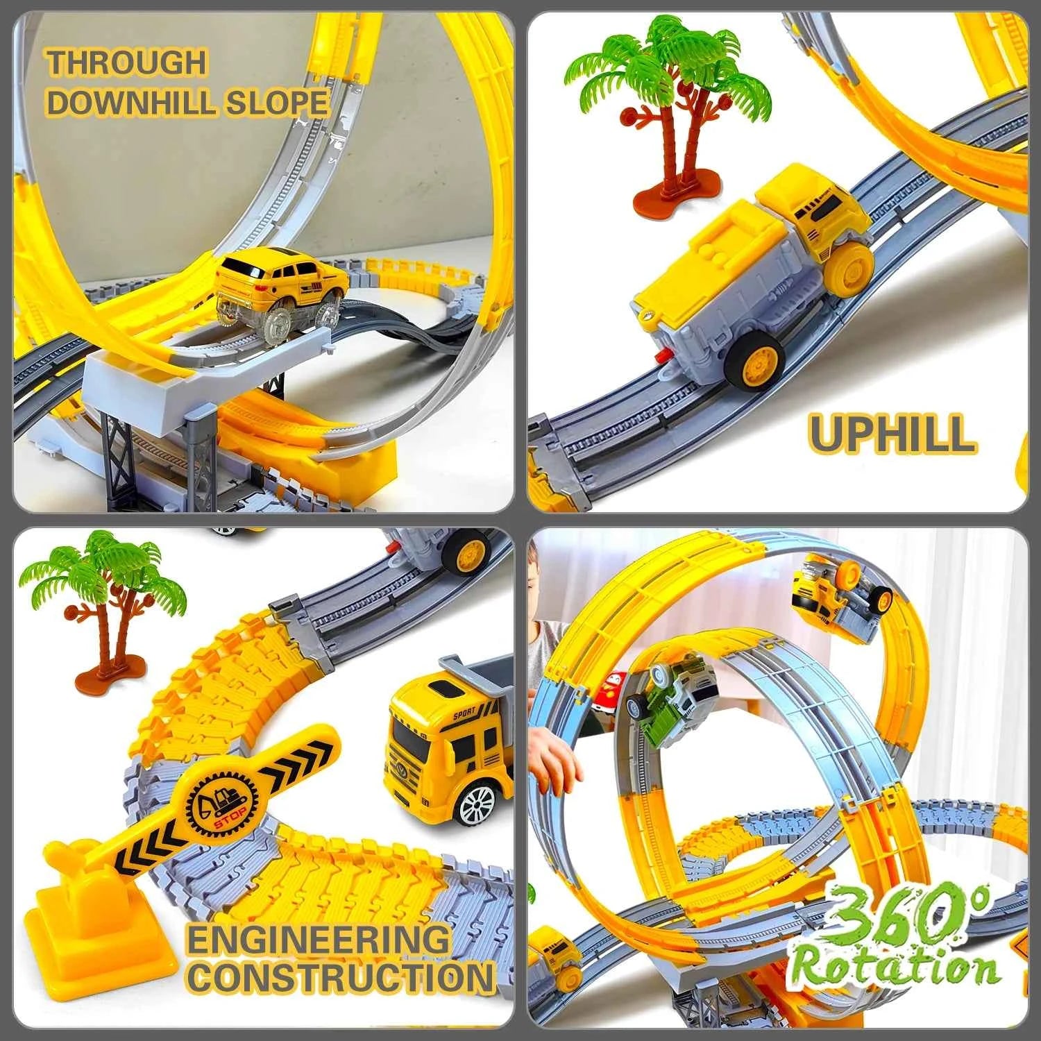 Jouet de piste d'escalade magique électrique pour enfants, voiture d'ingénierie, ensemble de mini-voitures, puzzle pour garçons, jouets de piste, voiture, train, jouets pour enfants