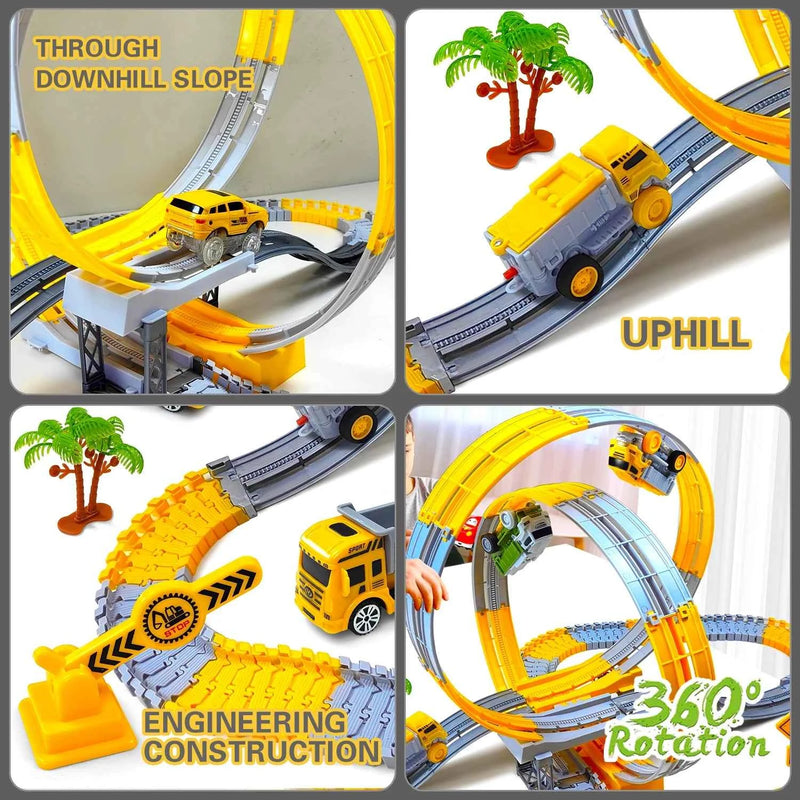 Jouet de piste d'escalade magique électrique pour enfants, voiture d'ingénierie, ensemble de mini-voitures, puzzle pour garçons, jouets de piste, voiture, train, jouets pour enfants