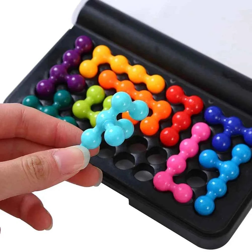 Puzzle 3D 120 défis QI, jeu de société classique pyramide, perles, esprit logique pour enfants, perles pyramidales, jouets Montessori, cadeaux