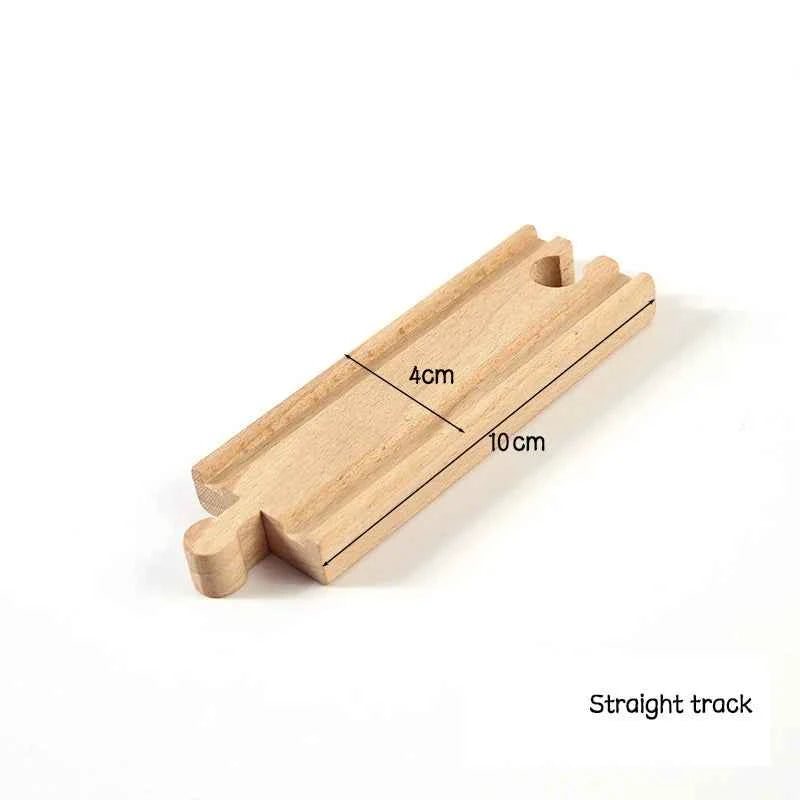 Accessoires de voie ferrée en bois Jouets Train Chemin de fer Compatible avec les trains en bois Pistes en bois Chemin de fer avec toutes les marques de trains