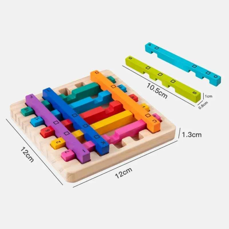 Jouets de puzzle bâtons Montessori, aides pédagogiques, apprentissage des mathématiques, jeu de correspondance des couleurs, jouets éducatifs à faire soi-même pour enfants
