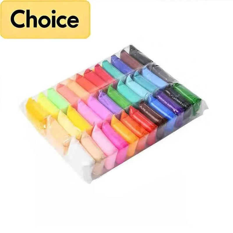 Ensemble de 36 argiles colorées séchées à l'air, argile plastique ultra légère avec outils de sculpture, cadeaux artisanaux DIY pour amis et enfants