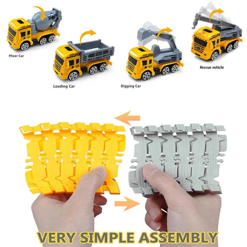 Jouet de piste d'escalade magique électrique pour enfants, voiture d'ingénierie, ensemble de mini-voitures, puzzle pour garçons, jouets de piste, voiture, train, jouets pour enfants