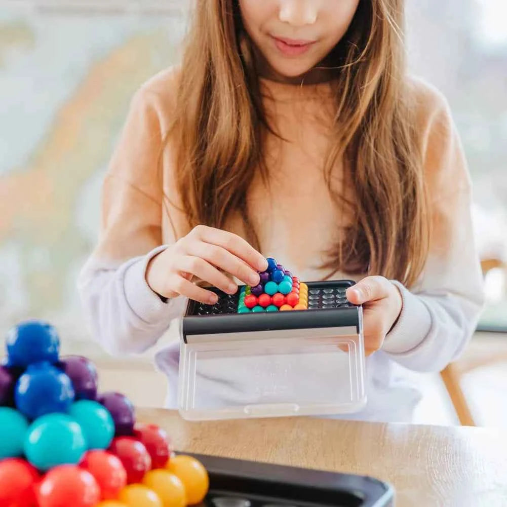 Puzzle 3D 120 défis QI, jeu de société classique pyramide, perles, esprit logique pour enfants, perles pyramidales, jouets Montessori, cadeaux