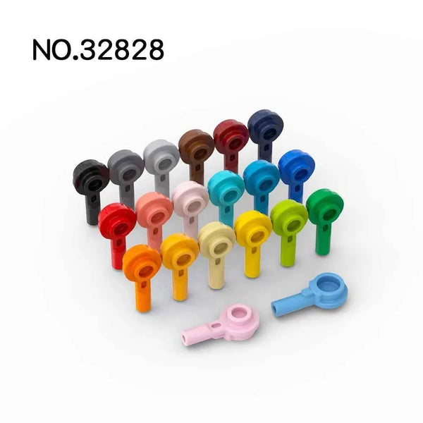Lot de 50 pièces MOC 32828, plaque ronde 1 x 1 avec barre 1L, briques compatibles, assemblage de blocs de construction, jouet puzzle, cadeau, particules pour enfant
