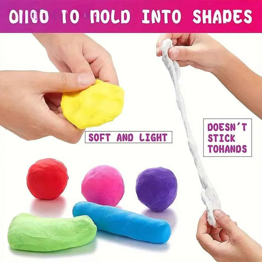 Ensemble de 36 argiles colorées séchées à l'air, argile plastique ultra légère avec outils de sculpture, cadeaux artisanaux DIY pour amis et enfants