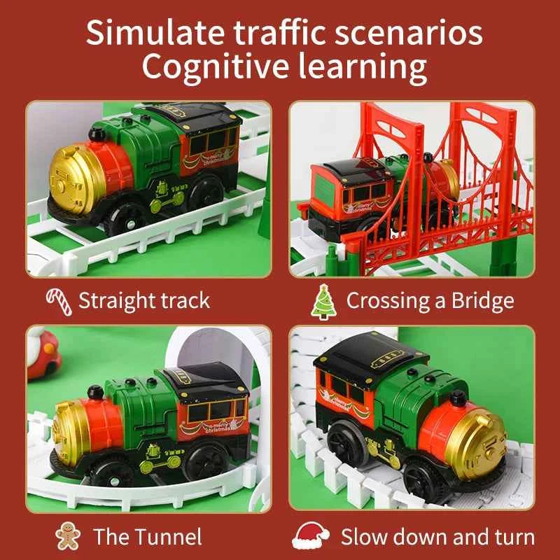 Voiture de Noël, train, jouets pour enfants, voiture électrique, voiture de Noël, jouets éducatifs pour enfants, cadeau d'anniversaire