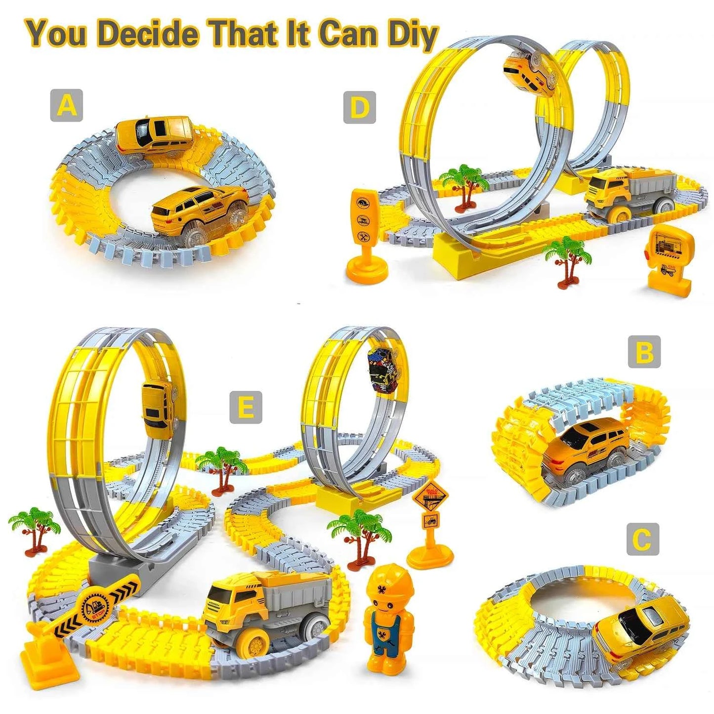 Jouet de piste d'escalade magique électrique pour enfants, voiture d'ingénierie, ensemble de mini-voitures, puzzle pour garçons, jouets de piste, voiture, train, jouets pour enfants