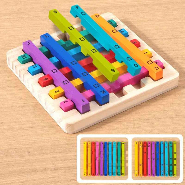 Jouets de puzzle bâtons Montessori, aides pédagogiques, apprentissage des mathématiques, jeu de correspondance des couleurs, jouets éducatifs à faire soi-même pour enfants