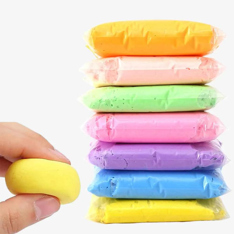 1 pièce 100 g de pâte à modeler colorée à séchage à l'air libre pour enfants, avec outils, jouet de bricolage, pâte à modeler, cristal coloré