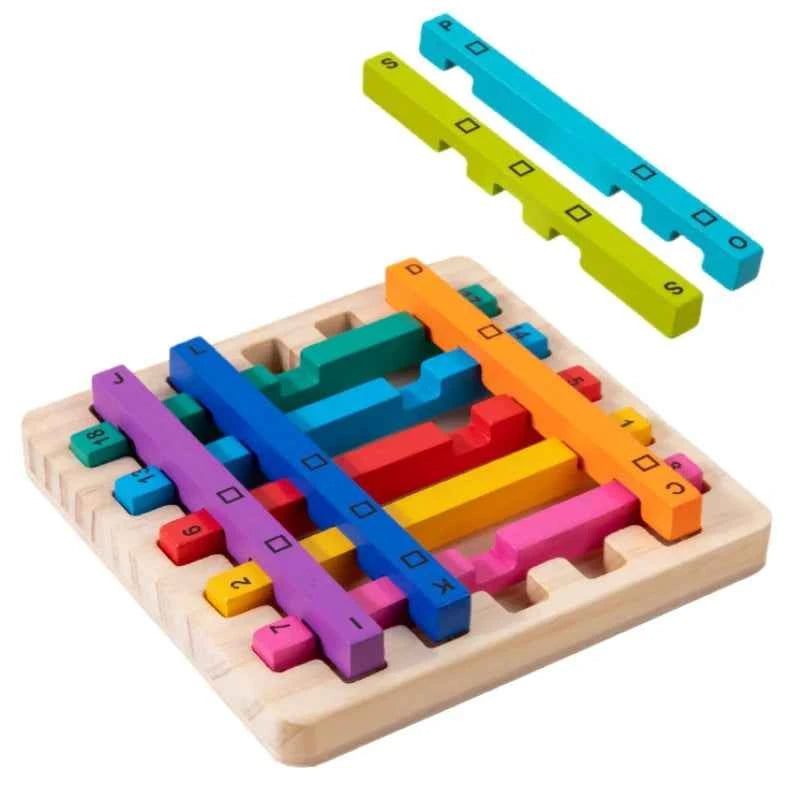 Jouets de puzzle bâtons Montessori, aides pédagogiques, apprentissage des mathématiques, jeu de correspondance des couleurs, jouets éducatifs à faire soi-même pour enfants