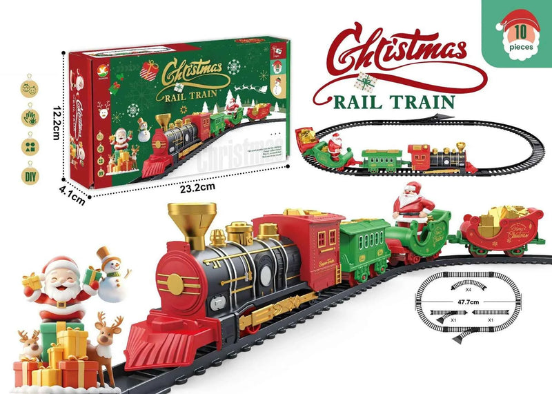 Train électrique jouet voiture cadeaux de Noël classique chemin de fer locomotive camions modèle jouets avec lumières musique pour garçons filles enfants