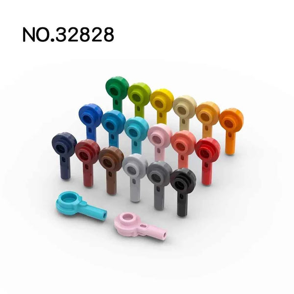 Lot de 50 pièces MOC 32828, plaque ronde 1 x 1 avec barre 1L, briques compatibles, assemblage de blocs de construction, jouet puzzle, cadeau, particules pour enfant