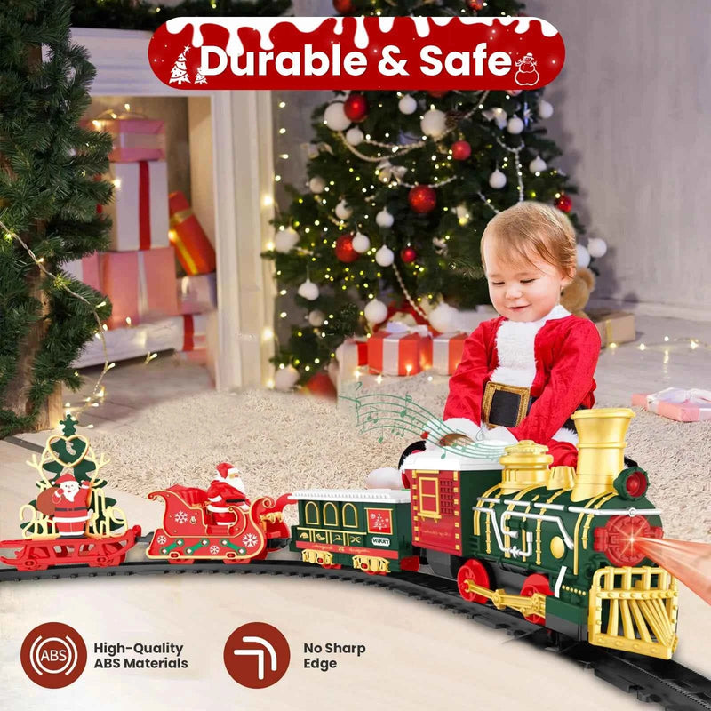 Train électrique jouet voiture cadeaux de Noël classique chemin de fer locomotive camions modèle jouets avec lumières musique pour garçons filles enfants