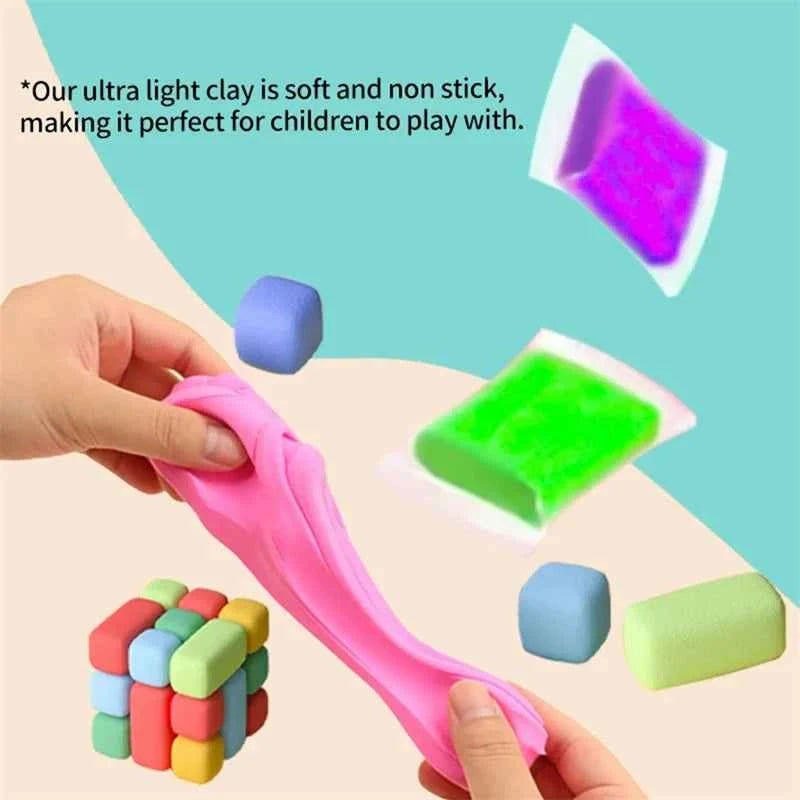 Lot de 12/24/36 argiles colorées séchées à l'air, pour loisirs créatifs, argile plastique ultra légère avec outils de sculpture, pour enfants et amis, cadeaux