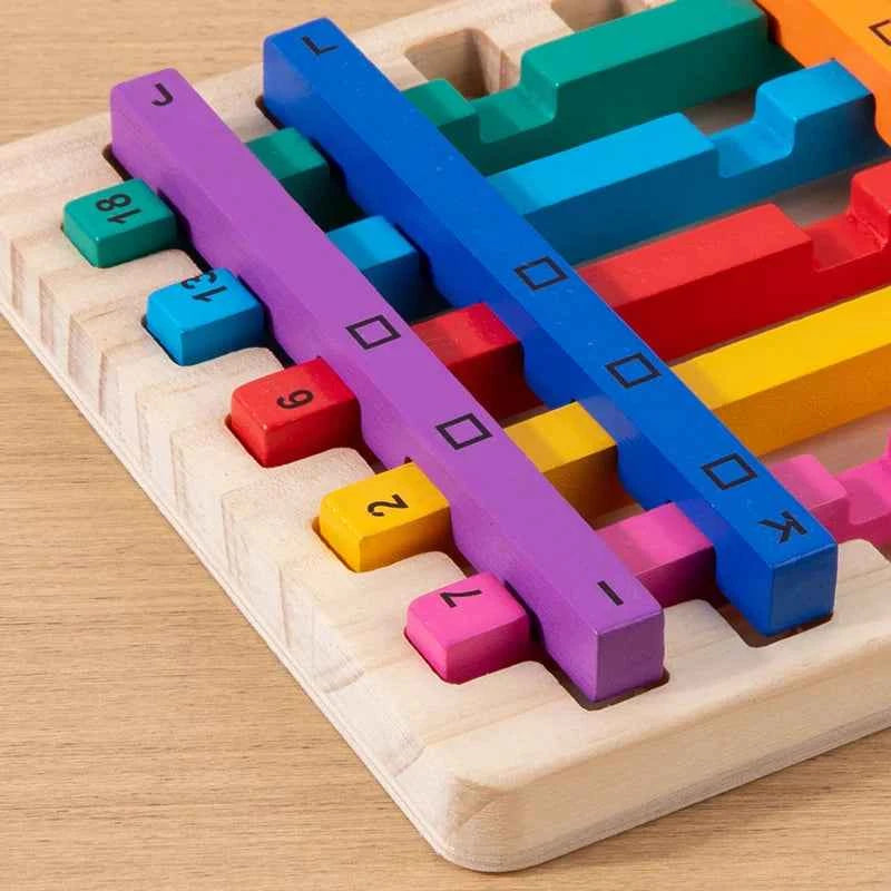 Jouets de puzzle bâtons Montessori, aides pédagogiques, apprentissage des mathématiques, jeu de correspondance des couleurs, jouets éducatifs à faire soi-même pour enfants