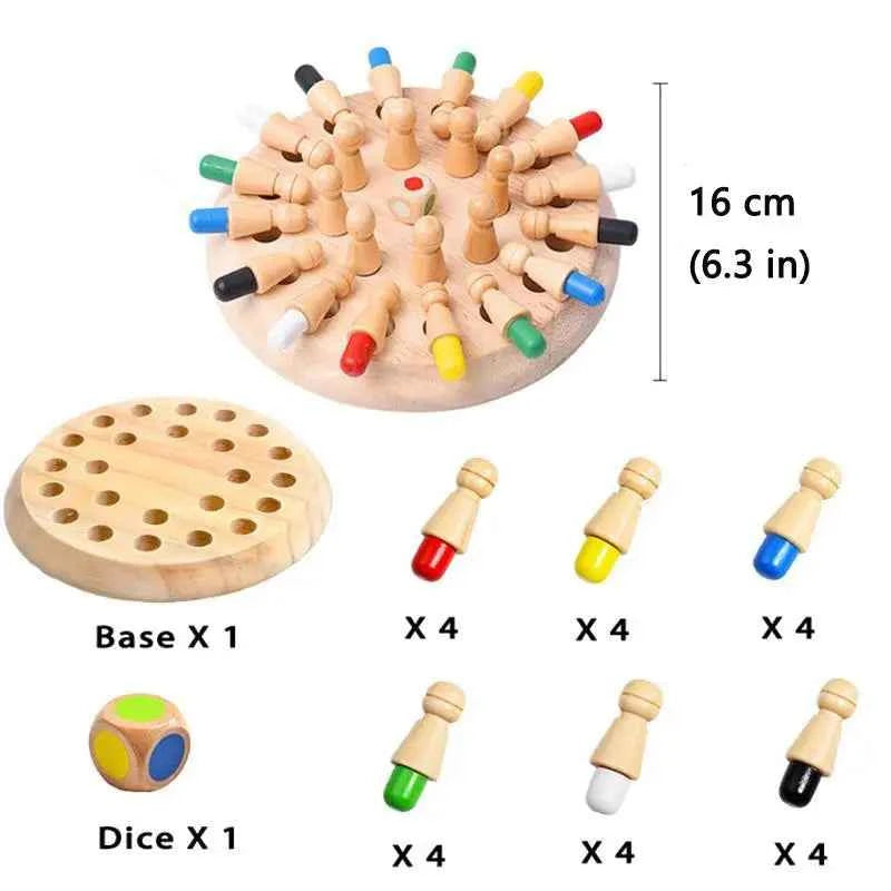 Puzzle en bois Montessori éducatif, jeu d'apprentissage sensoriel, jeu de mémoire, jeu d'échecs, jeu de fête pour enfants