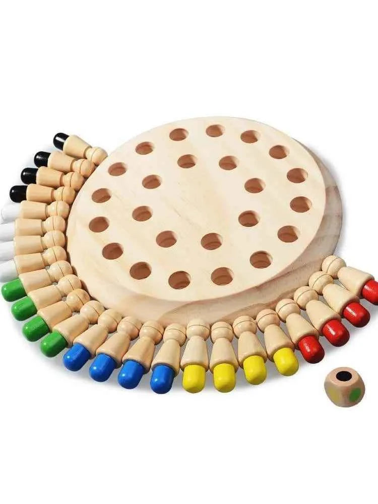 Puzzle en bois Montessori éducatif, jeu d'apprentissage sensoriel, jeu de mémoire, jeu d'échecs, jeu de fête pour enfants