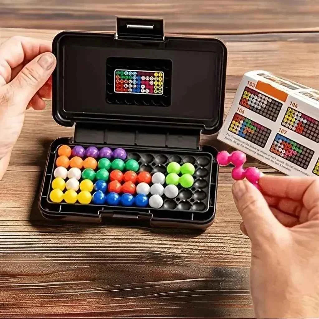 120 défis QI Puzzle 3D Jeu de société Plaque pyramidale classique Esprit logique pour enfants Perles pyramidales Montessori Meilleurs cadeaux