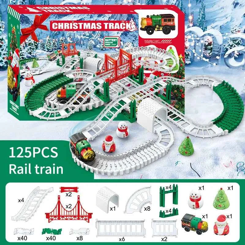 Voiture de Noël, train, jouets pour enfants, voiture électrique, voiture de Noël, jouets éducatifs pour enfants, cadeau d'anniversaire