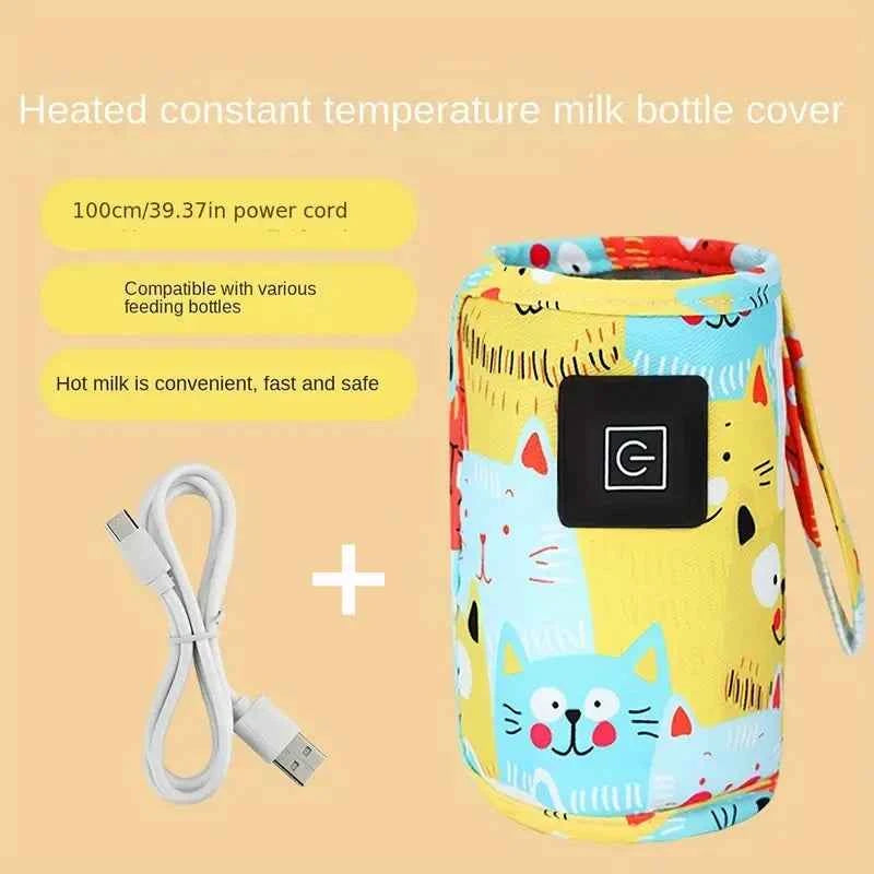 Chauffe-eau USB pour lait, sac isotherme pour poussette, chauffe-biberon, chauffe-biberon portable, pour Noël et Halloween