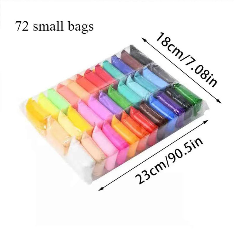 Ensemble de 36 argiles colorées séchées à l'air, argile plastique ultra légère avec outils de sculpture, cadeaux artisanaux DIY pour amis et enfants