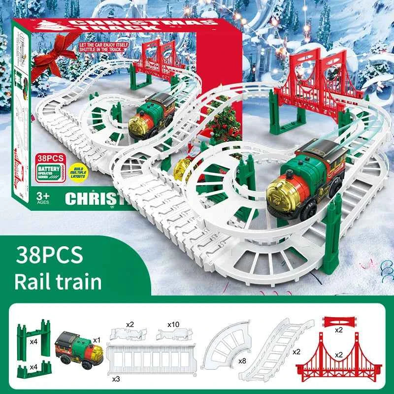 Voiture de Noël, train, jouets pour enfants, voiture électrique, voiture de Noël, jouets éducatifs pour enfants, cadeau d'anniversaire