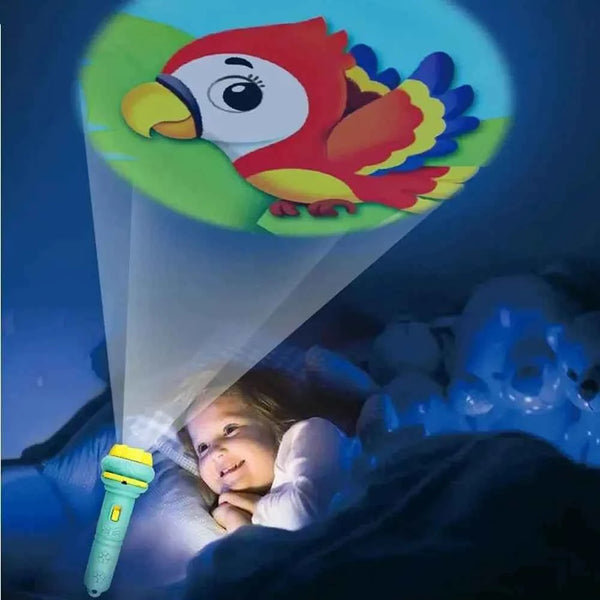 Lampe torche de projection de 10 cartes, 80 motifs créatifs pour enfants, jouet pour bébé, livre d'histoires du soir