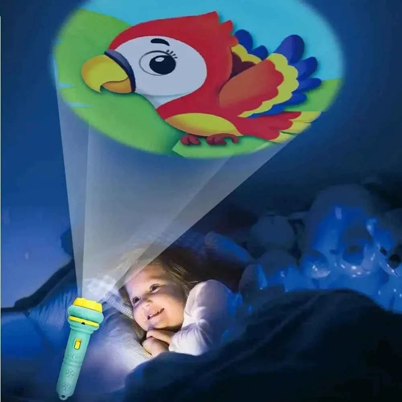 Lampe torche de projection de 10 cartes, 80 motifs créatifs pour enfants, jouet pour bébé, livre d'histoires du soir