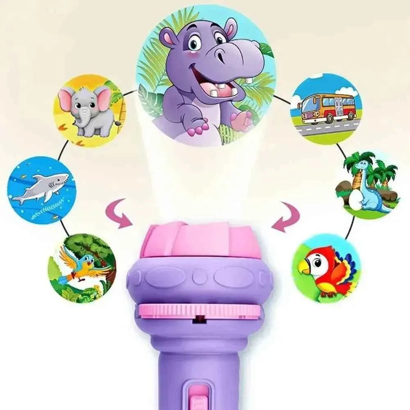 Lampe torche de projection de 10 cartes, 80 motifs créatifs pour enfants, jouet pour bébé, livre d'histoires du soir
