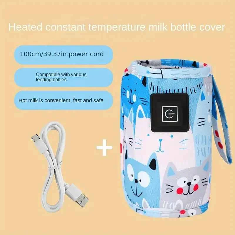 Chauffe-eau USB pour lait, sac isotherme pour poussette, chauffe-biberon, chauffe-biberon portable, pour Noël et Halloween