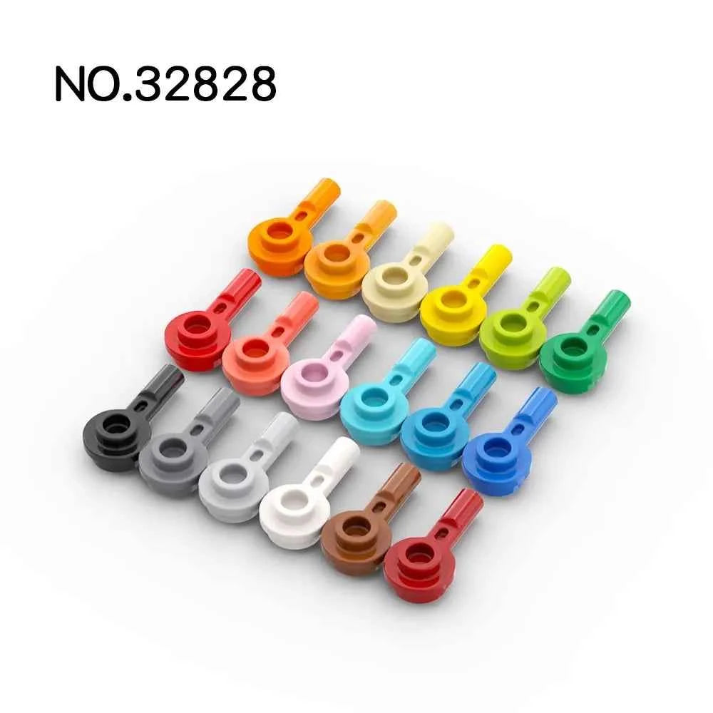Lot de 50 pièces MOC 32828, plaque ronde 1 x 1 avec barre 1L, briques compatibles, assemblage de blocs de construction, jouet puzzle, cadeau, particules pour enfant