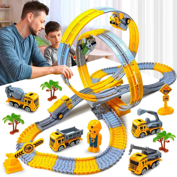 Jouet de piste d'escalade magique électrique pour enfants, voiture d'ingénierie, ensemble de mini-voitures, puzzle pour garçons, jouets de piste, voiture, train, jouets pour enfants