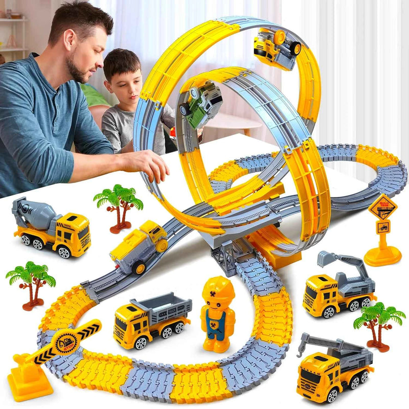 Jouet de piste d'escalade magique électrique pour enfants, voiture d'ingénierie, ensemble de mini-voitures, puzzle pour garçons, jouets de piste, voiture, train, jouets pour enfants