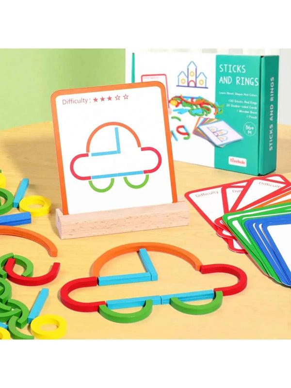 Puzzle créatif à coller et à boucler, développement intellectuel des enfants, éducation précoce, cognition des couleurs des jouets et capacité pratique