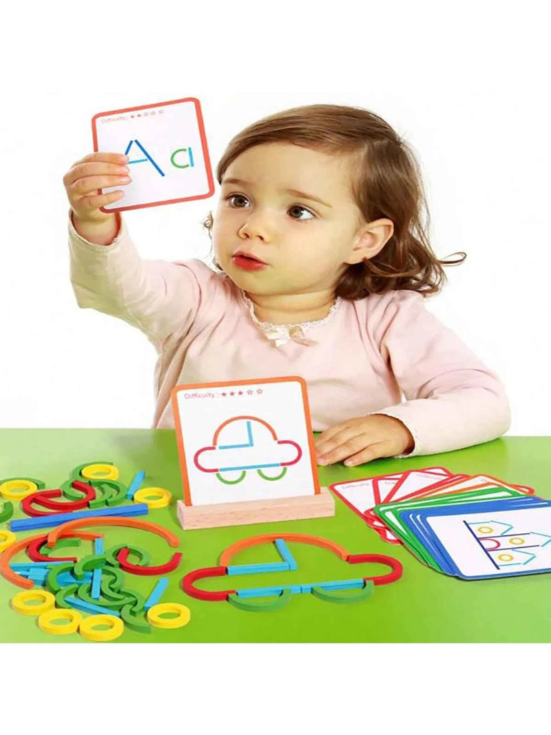 Puzzle créatif à coller et à boucler, développement intellectuel des enfants, éducation précoce, cognition des couleurs des jouets et capacité pratique