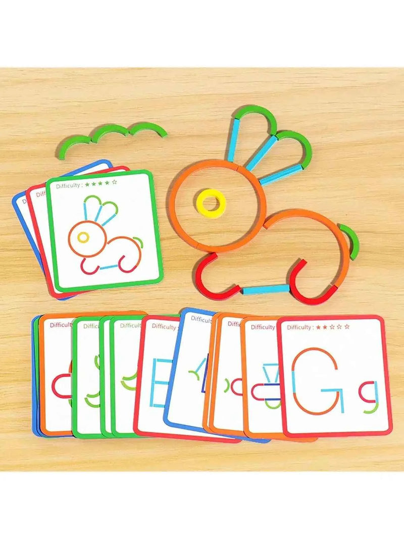 Puzzle créatif à coller et à boucler, développement intellectuel des enfants, éducation précoce, cognition des couleurs des jouets et capacité pratique